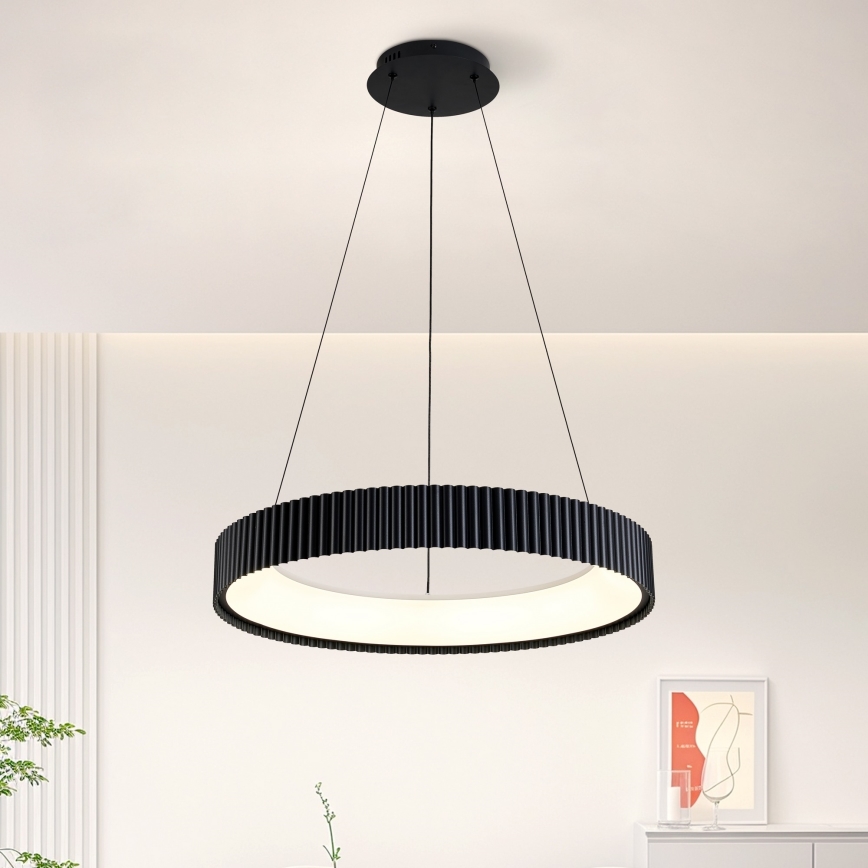 Brilagi - LED-dimbare kroonluchter aan kabel FALCON MODERN LED/54W/230V 3000-6500K Ø 60 cm zwart + afstandsbediening