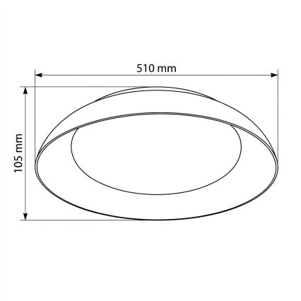 Brilagi - LED dimbare plafondlamp ALVA LED/48W/230V 3000-6500K Ø51 cm wit + afstandsbediening