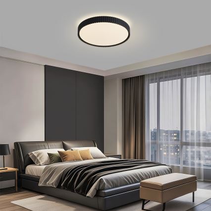 Brilagi - LED-dimbare plafondlamp CORVO LED/54W/230V 3000-6000K zwart Ø 40 cm + afstandsbediening