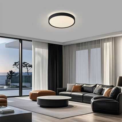 Brilagi - LED-dimbare plafondlamp CORVO LED/54W/230V 3000-6000K zwart Ø 40 cm + afstandsbediening