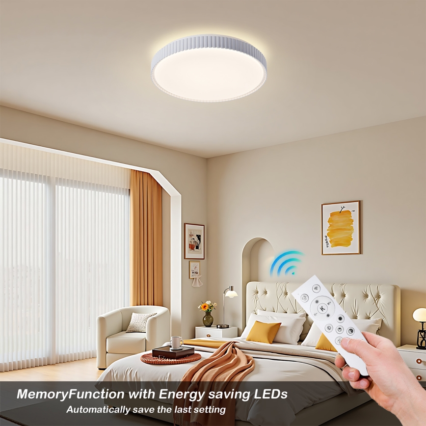 Brilagi - Dimbare LED-plafondlamp CORVO LED/72W/230V 3000-6000K wit Ø 50 cm + afstandsbediening