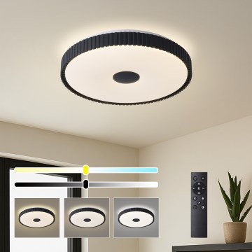 Brilagi - Dimbare LED-plafondlamp CORVO LED/72W/230V 3000-6000K zwart Ø 50 cm + afstandsbediening
