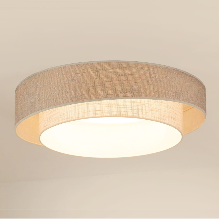 Brilagi - Dimbare LED Plafondlamp DOVER SHINE LED/24W/230V 3000/4000/6500K grijs/crème + afstandsbediening