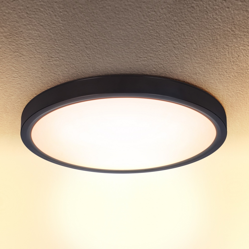 Brilagi - Dimbare LED plafondlamp ESTELA LED/48W/230V 3000-6500K ø 40 cm zwart + afstandsbediening
