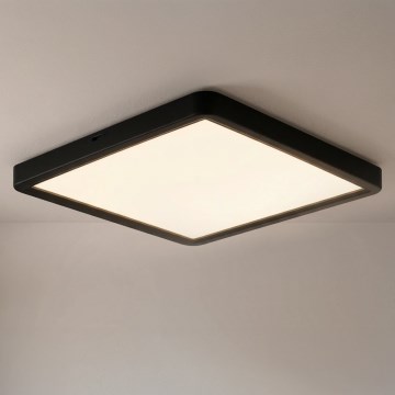 Brilagi - Dimbare LED-plafondlamp ESTELA SQUARE LED/36W/230V 3000-6500K 31x31 cm zwart + afstandsbediening
