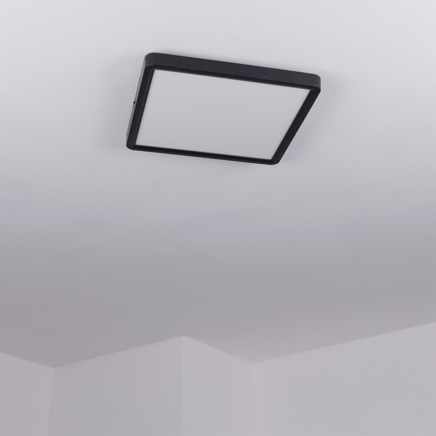 Brilagi - Dimbare LED-plafondlamp ESTELA SQUARE LED/36W/230V 3000-6500K 31x31 cm zwart + afstandsbediening