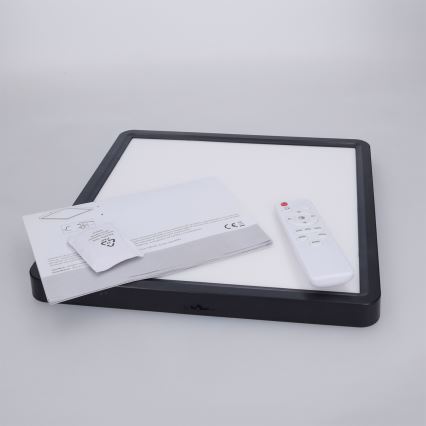 Brilagi - Dimbare LED-plafondlamp ESTELA SQUARE LED/36W/230V 3000-6500K 31x31 cm zwart + afstandsbediening