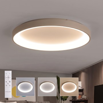 BRILAGI - dimbare LED-plafondlamp FALCON II LED/108W/230V 3000-6500K Ø 80 cm wit/beige + afstandsbediening