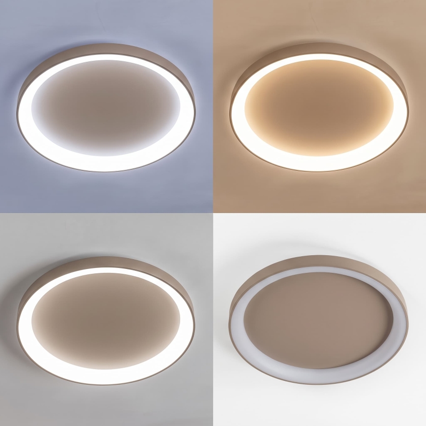 BRILAGI - LED dimbare plafondlamp FALCON II LED/108W/230V 3000-6500K Ø 80 cm beige + afstandsbediening