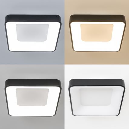 Brilagi - LED-dimbare plafondlamp FALCON II LED/80W/230V 3000-6500K 40x40 cm zwart + afstandsbediening