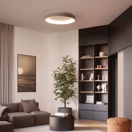 BRILAGI - LED Dimbare plafondlamp FALCON II LED/99W/230V 3000-6500K Ø 60 cm wit/beige + afstandsbediening