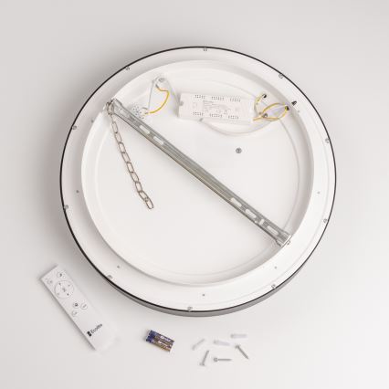 Brilagi - Dimbare LED Plafondlamp FALCON LED/80W/230V 3000-6500K d. 60 cm zwart + afstandsbediening