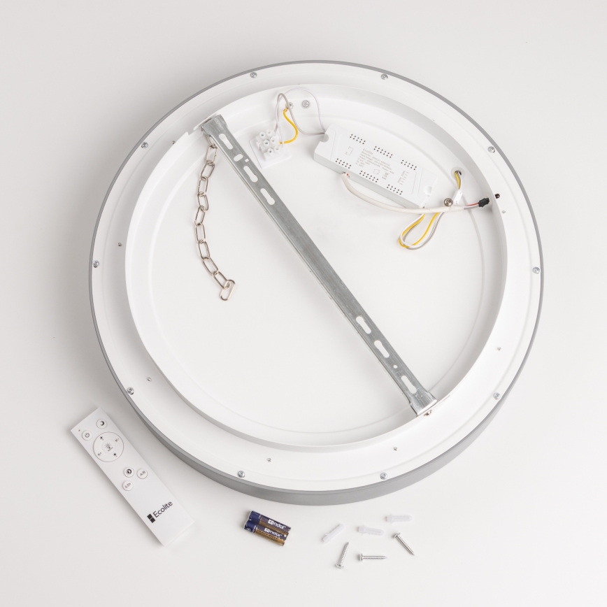 Brilagi - Dimbare LED Plafondlamp FALCON LED/80W/230V 3000-6500K d. 60 cm grijs + afstandsbediening