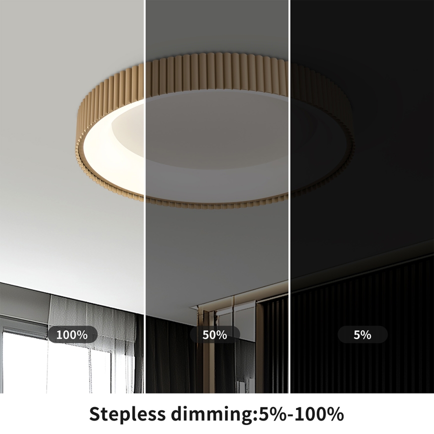 Brilagi - LED dimbare plafondlamp FALCON MODERN LED/30W/230V 3000-6500K Ø 40 cm beige + afstandsbediening