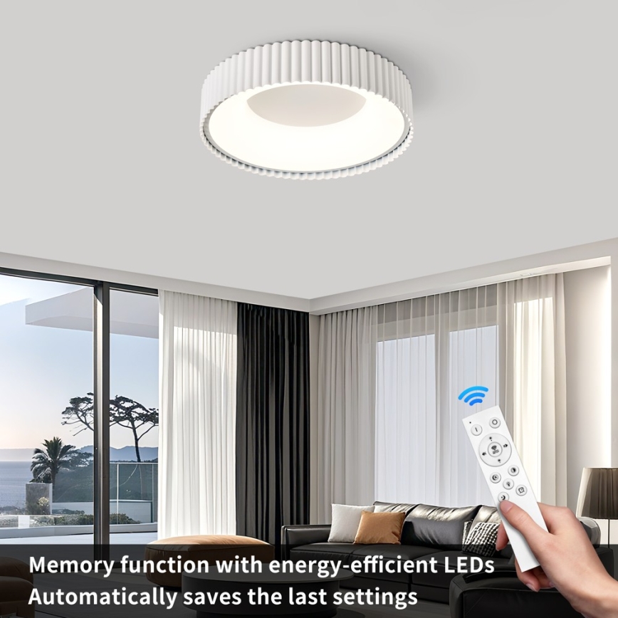 BRILAGI - dimbare LED-plafondlamp FALCON MODERN LED/30W/230V 3000-6000K ø 40 cm wit + afstandsbediening