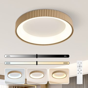 Brilagi - Dimbare LED-plafondlamp FALCON MODERN LED/54W/230V 3000-6500K 60 cm beige + afstandsbediening