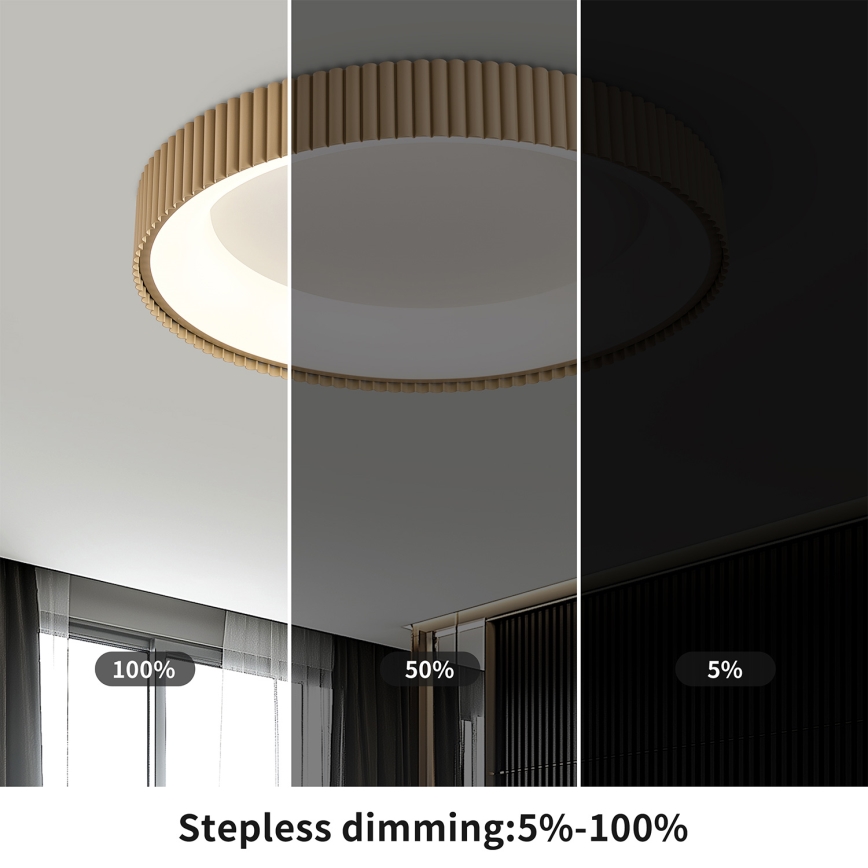 Brilagi - LED-dimbare plafondlamp FALCON MODERN LED/54W/230V 3000-6500K 60 cm beige + afstandsbediening