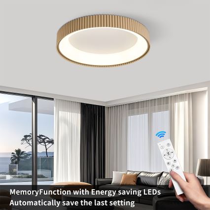 Brilagi - LED-dimbare plafondlamp FALCON MODERN LED/54W/230V 3000-6500K 60 cm beige + afstandsbediening