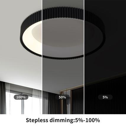 Brilagi - Dimbare LED-plafondlamp FALCON MODERN LED/54W/230V 3000-6500K Ø 60 cm zwart + afstandsbediening