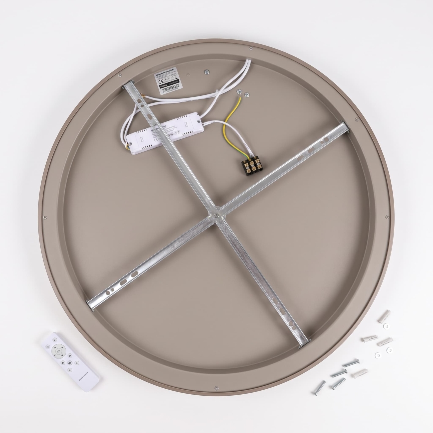 BRILAGI - LED Dimbaar plafondlamp FALCON SLIM LED/42W/230V 3000-6500K Ø 50 cm wit/beige + afstandsbediening