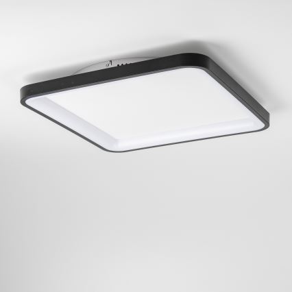 Brilagi - Dimbare LED-plafondlamp FALCON SLIM LED/50W/230V 3000-6500K 50x50 cm zwart + afstandsbediening