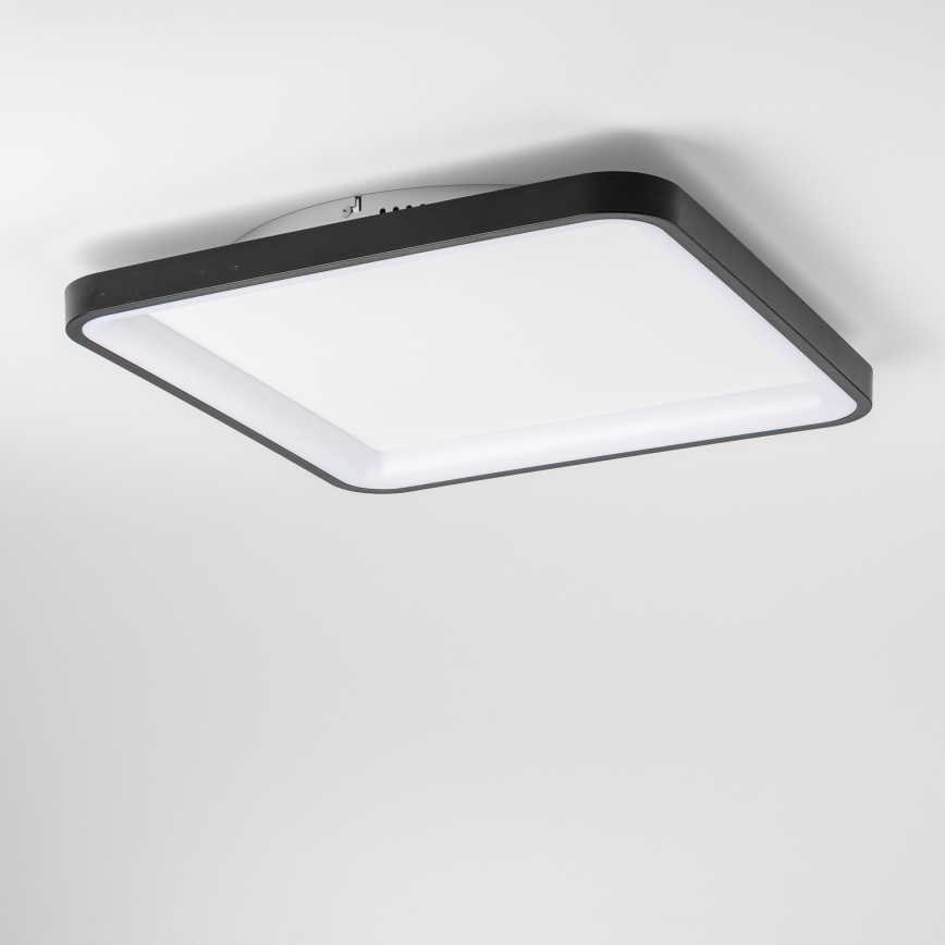 Brilagi - Dimbare LED-plafondlamp FALCON SLIM LED/50W/230V 3000-6500K 50x50 cm zwart + afstandsbediening