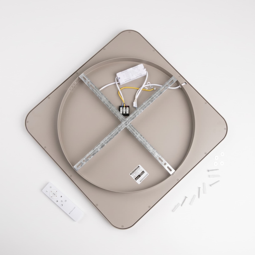 BRILAGI - LED Dimbare plafondlamp FALCON SLIM LED/50W/230V 3000-6500K 50x50 cm wit/beige + afstandsbediening