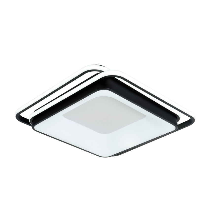 Brilagi - LED dimbare plafondlamp FLARE LED/102W/230V 3000-6000K 50x50 cm zwart + afstandsbediening