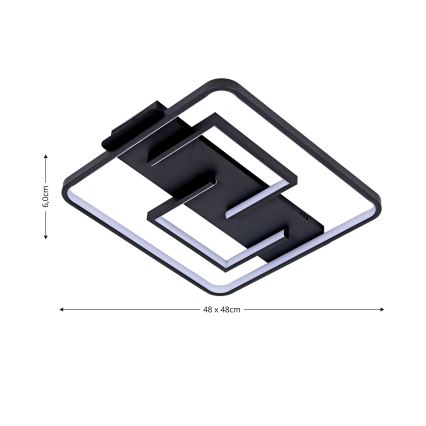 Brilagi - LED dimbare plafondlamp FLARE LED/34W/230V 48x48 cm 3000-6000K + afstandsbediening