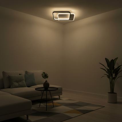 Brilagi - Dimbare LED-plafondlamp FLARE LED/43W/230V 3000-6000K 39,5x45 cm wit/zwart + afstandsbediening