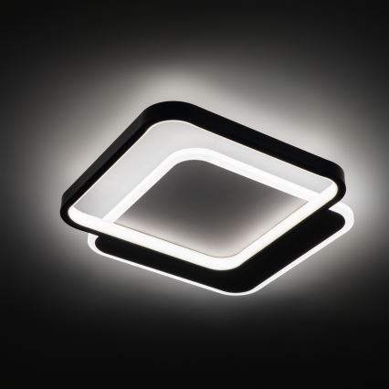 Brilagi - Dimbare LED-plafondlamp FLARE LED/43W/230V 3000-6000K 39,5x45 cm wit/zwart + afstandsbediening