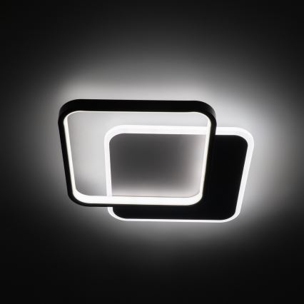 Brilagi - Dimbare LED-plafondlamp FLARE LED/43W/230V 3000-6000K 39,5x45 cm wit/zwart + afstandsbediening