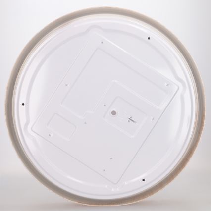 Brilagi - LED-dimbare plafondlamp FLOCO LED/48W/230V Ø 40 cm houtdecor/wit + afstandsbediening