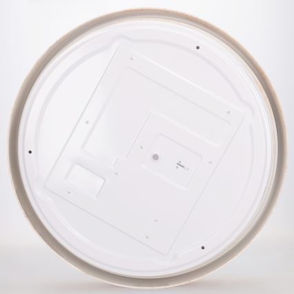 Brilagi - Dimbare LED-plafondlamp FLOCO LED/48W/230V 3000–6500K Ø 40 cm houtdecor/zwart + afstandsbediening