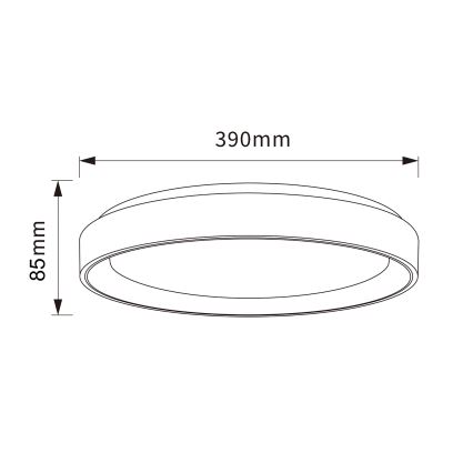 Brilagi - Dimbare LED-plafondlamp FLOCO LED/48W/230V 3000–6500K Ø 40 cm houtdecor/zwart + afstandsbediening