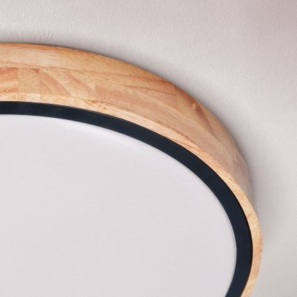 Brilagi - Dimbare LED-plafondlamp GLORIA LED/48W/230V 3000-6500K eiken Ø 40 cm + afstandsbediening