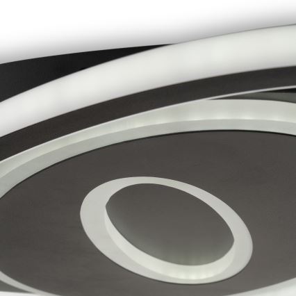 Brilagi - IRIS dimbare LED-plafondlamp LED/78W/230V 3000-6000K 37x49 cm zwart + afstandsbediening