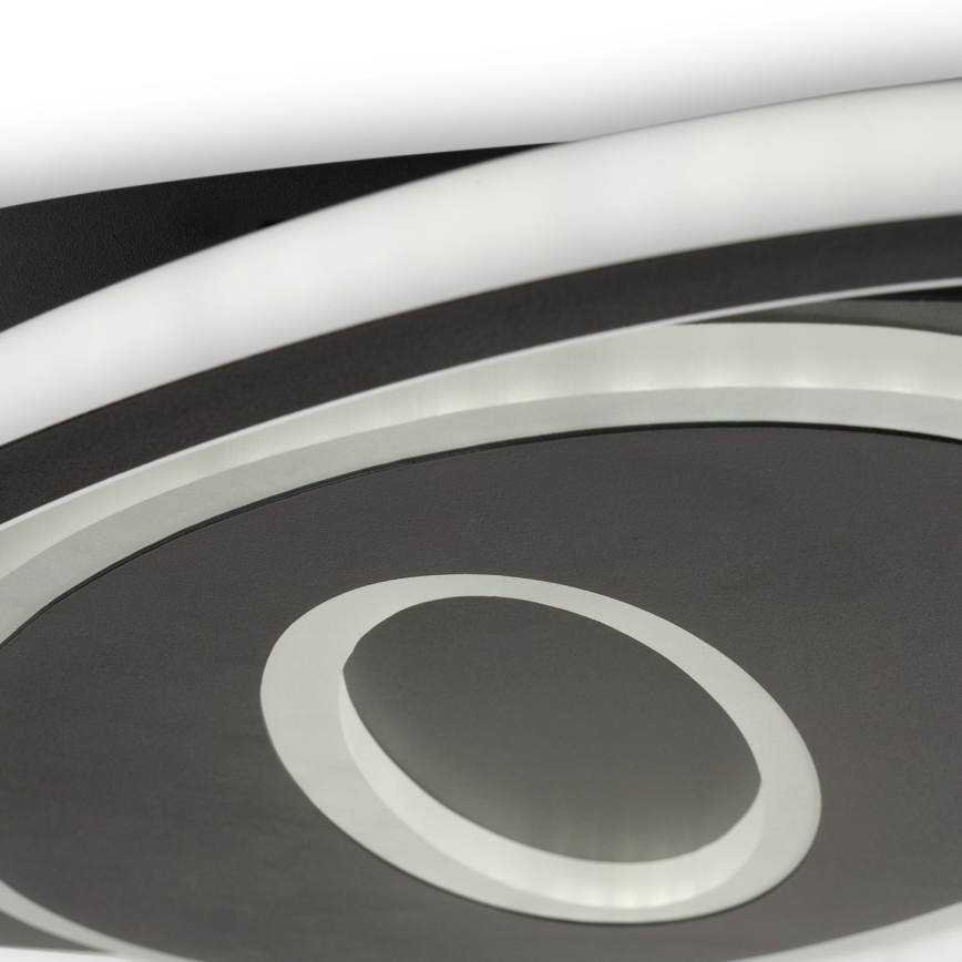 Brilagi - IRIS dimbare LED-plafondlamp LED/78W/230V 3000-6000K 37x49 cm zwart + afstandsbediening