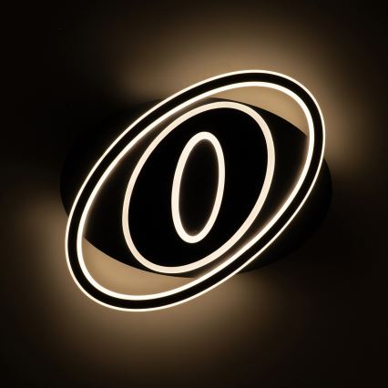 Brilagi - IRIS dimbare LED-plafondlamp LED/78W/230V 3000-6000K 37x49 cm zwart + afstandsbediening