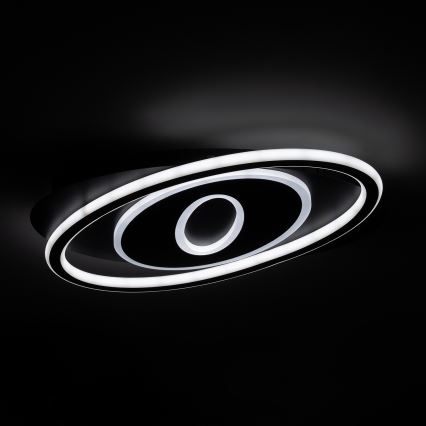 Brilagi - IRIS dimbare LED-plafondlamp LED/78W/230V 3000-6000K 37x49 cm zwart + afstandsbediening