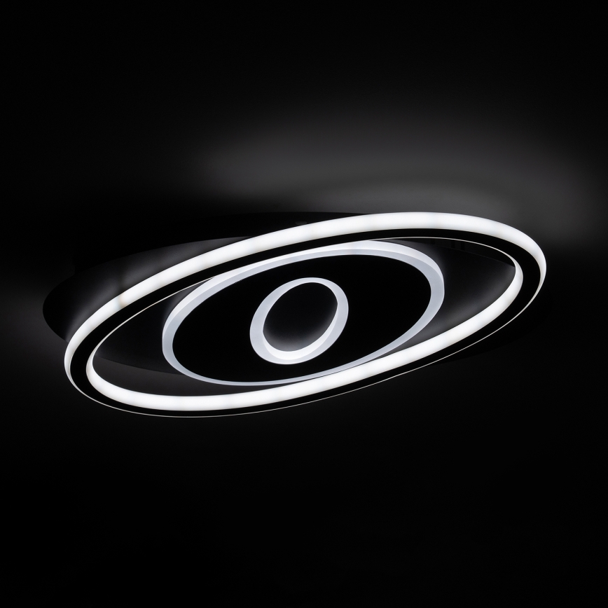 Brilagi - IRIS dimbare LED-plafondlamp LED/78W/230V 3000-6000K 37x49 cm zwart + afstandsbediening