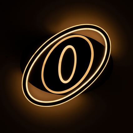 Brilagi - IRIS dimbare LED-plafondlamp LED/78W/230V 3000-6000K 37x49 cm zwart + afstandsbediening