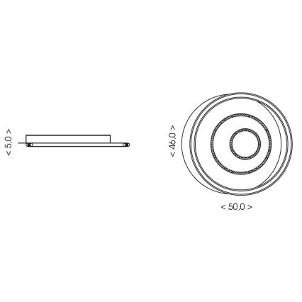 Brilagi - Dimbare LED-plafondlamp IRIS LED/83W/230V 3000-6000K 46x50 cm wit + afstandsbediening