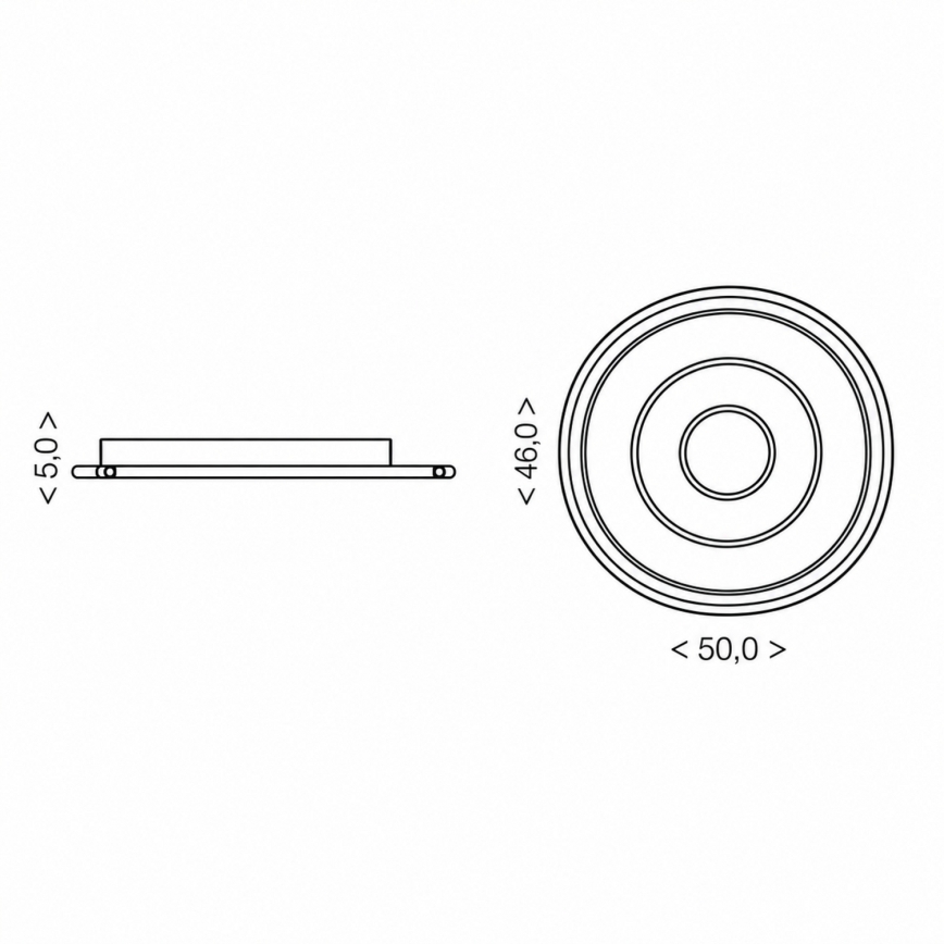 BRILAGI - Dimbare LED-plafondlamp IRIS LED/83W/230V 3000-6000K 46x50 cm wit + afstandsbediening