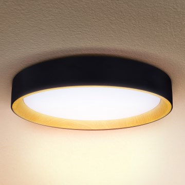 Brilagi - Dimbare LED plafondlamp LARIOS LED/48W/230V 3000-6500K ø 39 cm zwart + afstandsbediening
