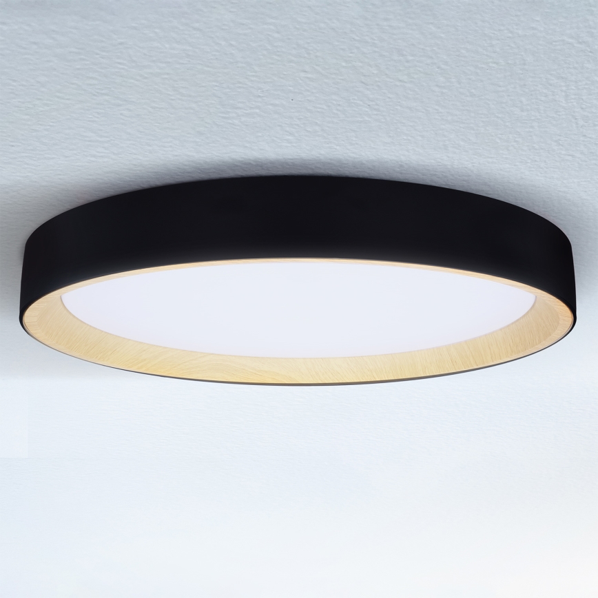 Brilagi - LED dimbare plafondlamp LARIOS LED/72W/230V 3000-6500K zwart Ø 59 cm + afstandsbediening