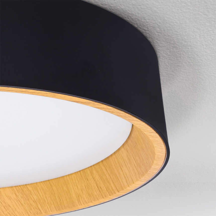 Brilagi - LED dimbare plafondlamp LARIOS LED/72W/230V 3000-6500K zwart Ø 59 cm + afstandsbediening