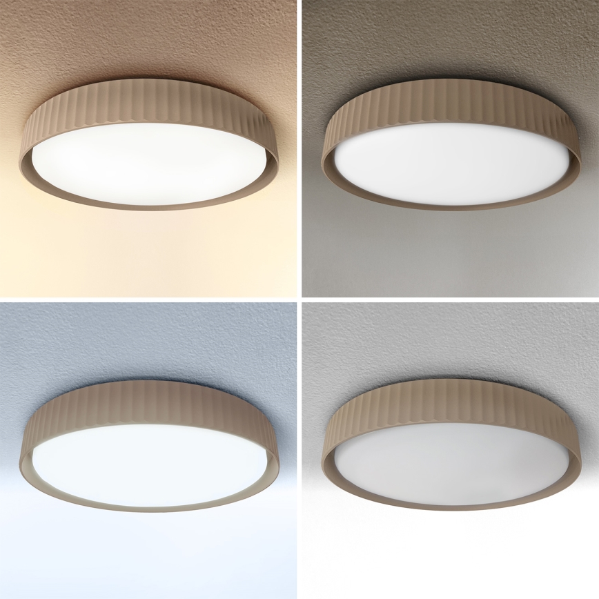 Brilagi - LED-dimbare plafondlamp LUCIA LED/48W/230V 3000-6500K Ø 41 cm bruin + afstandsbediening