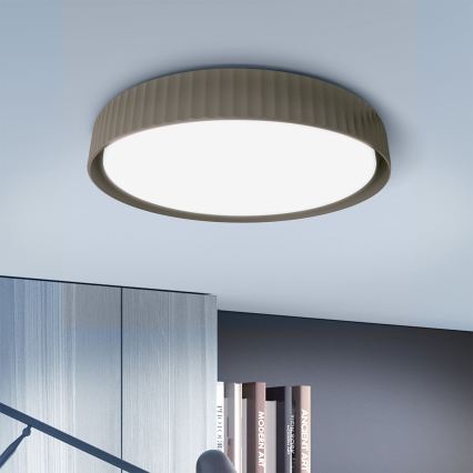 Brilagi - Dimbare LED-plafondlamp LUCIA LED/48W/230V 3000-6500K Ø 41 cm taupe + afstandsbediening