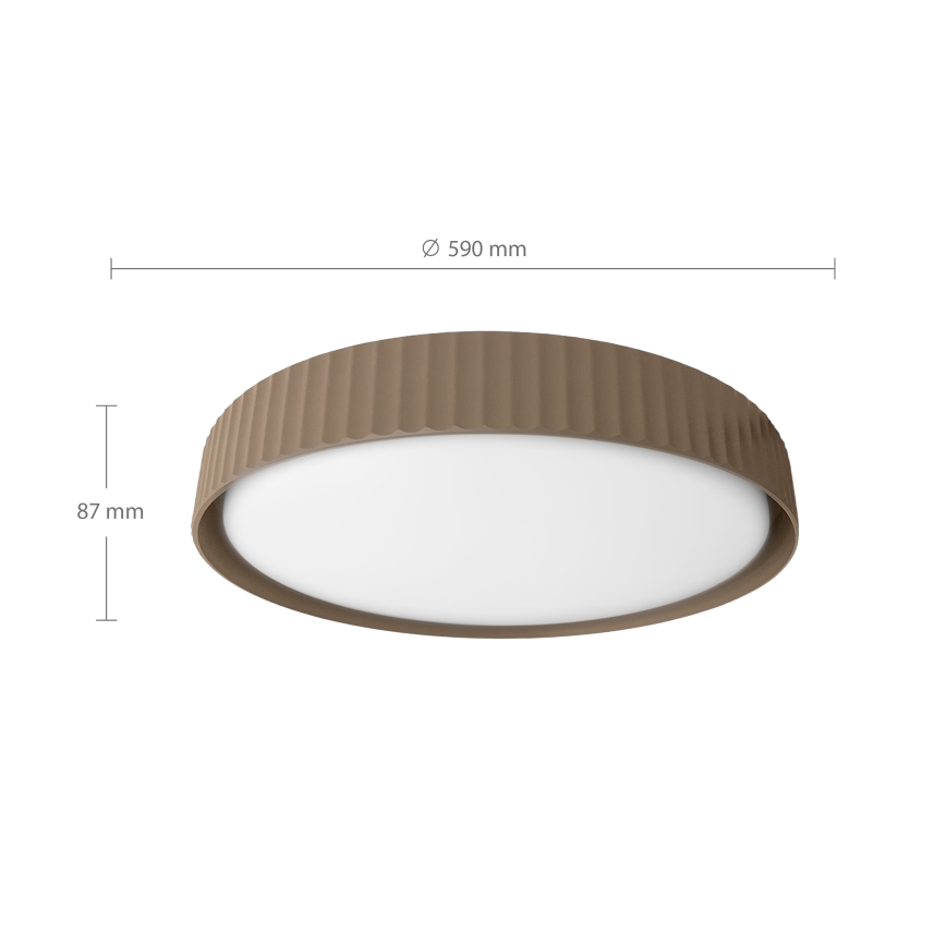 Brilagi - Dimbare LED-plafondlamp LUCIA LED/60W/230V 3000-6500K Ø 59 cm bruin + afstandsbediening